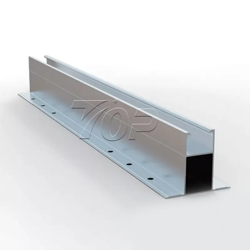 Sistem Minirail untuk solar bumbung logam trapezoidal